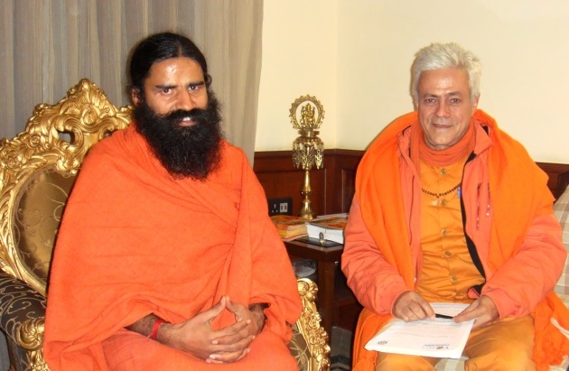 Meeting with Baba Ramdev, Patañjali Yogapeeth, Haridvar, India - 2010, January