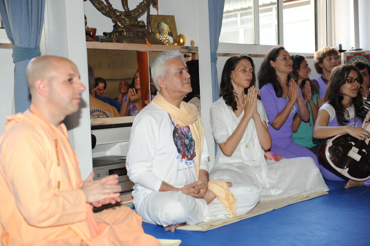 Visita de Svámin Yadunandana  - ISKCON Hare Krshna - na Sede Nacional da Confederação Portuguesa do Yoga – 2010